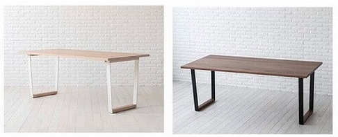 テーブルの脚のデザインが選べる。ブルックリンスタイルにコーディネートできる。