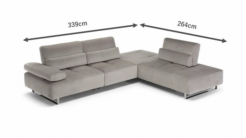 展示しているソファのサイズについて